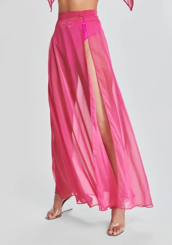 Alaia Long Slit Skirt sold by Retrofete