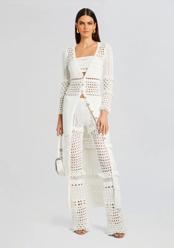 Alaia Knit Crochet Cardigan sold by Retrofete