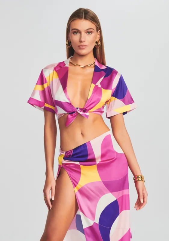 Siena Silk Top sold by Retrofete