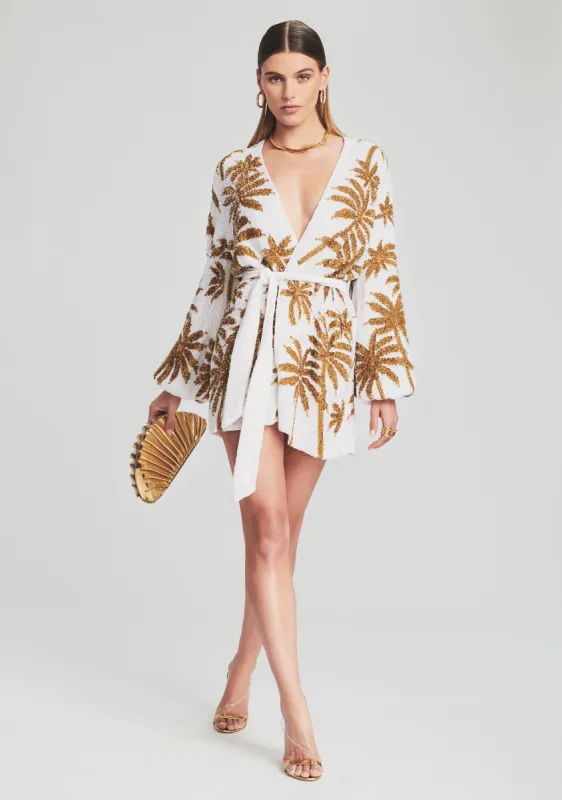 Gabrielle Sequin Palm Robe sold by Retrofete