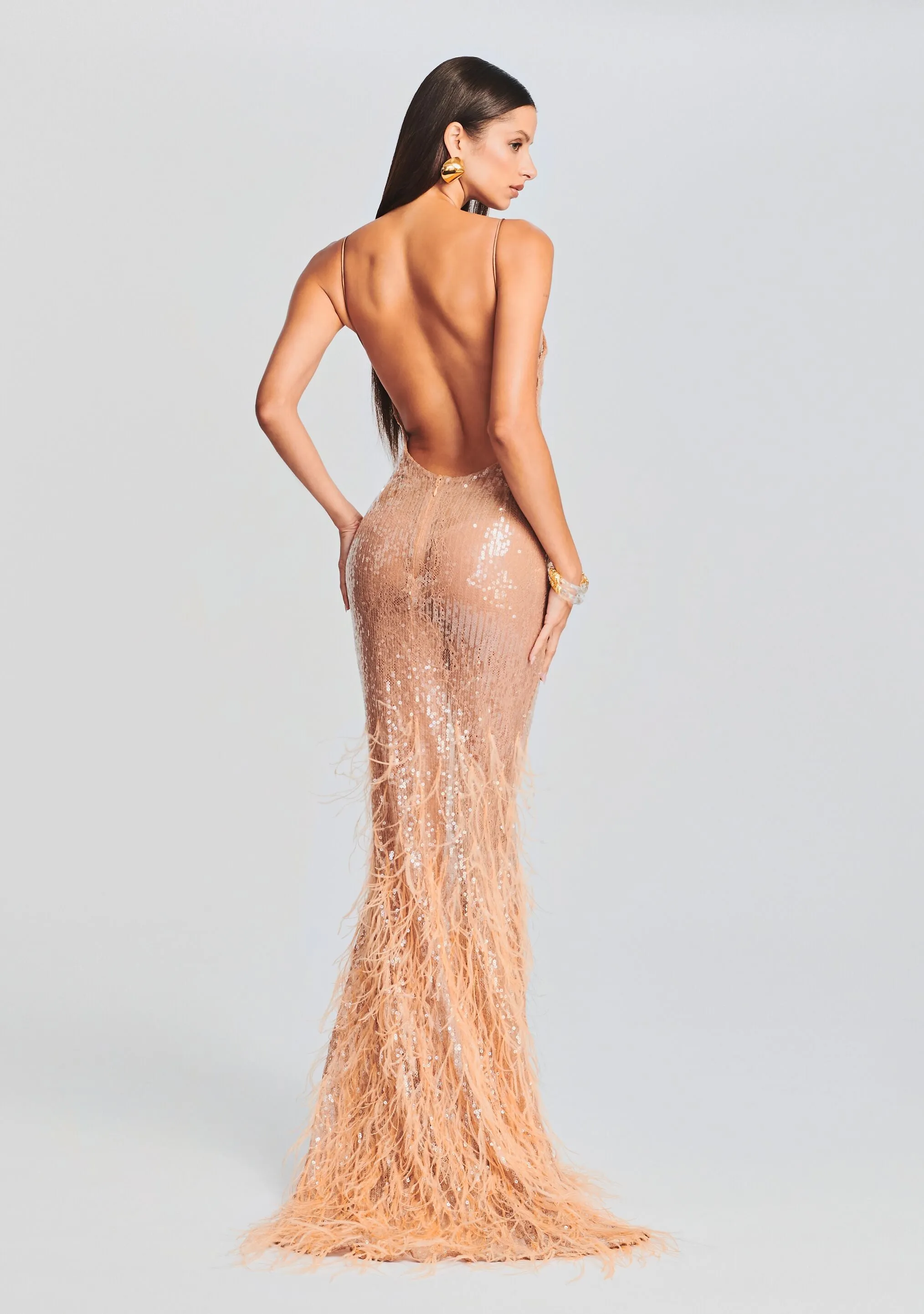 Odessa Sequin Feather Dress sold by Retrofete product image thumbnail 4