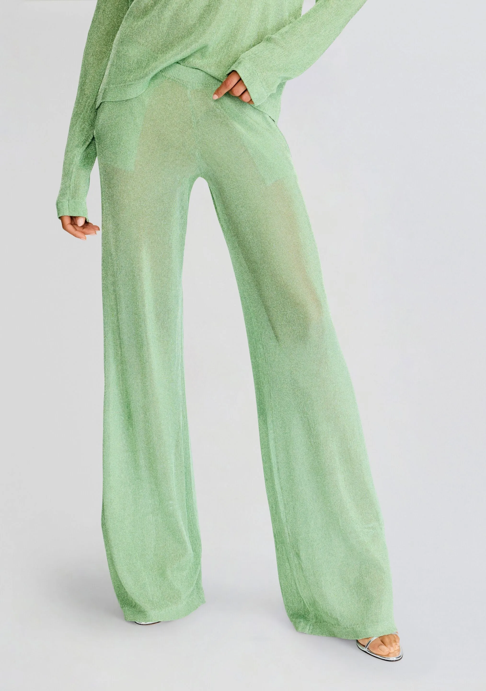 Sheldon Metallic Knit Pant sold by Retrofete