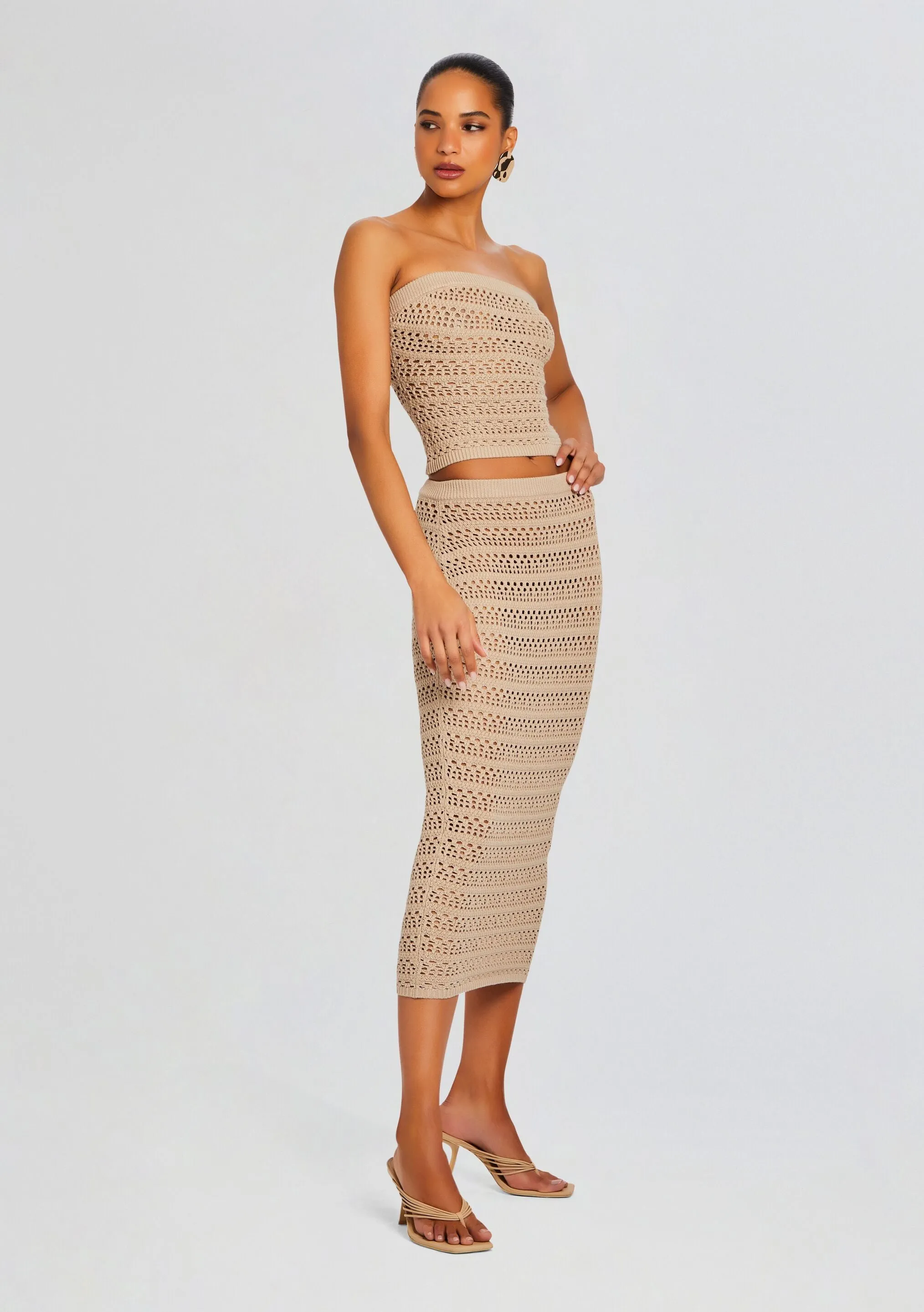 Marjorie Knit Crochet Maxi Skirt sold by Retrofete product image thumbnail 3