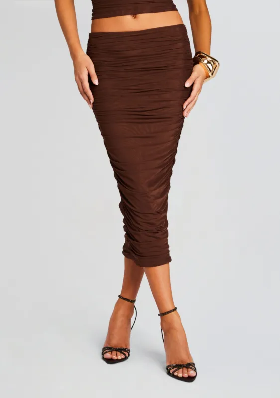Pia Mesh Midi Skirt sold by Retrofete