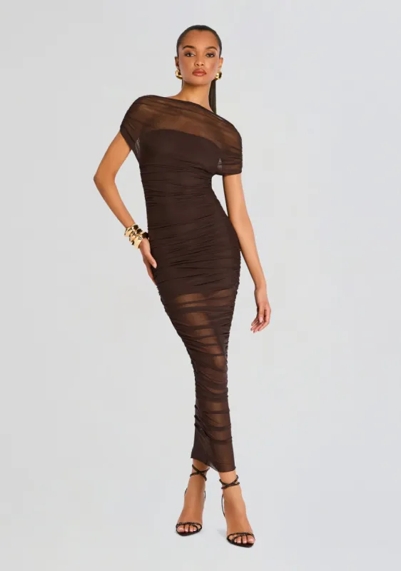 Noel Mesh Midi Dress sold by Retrofete