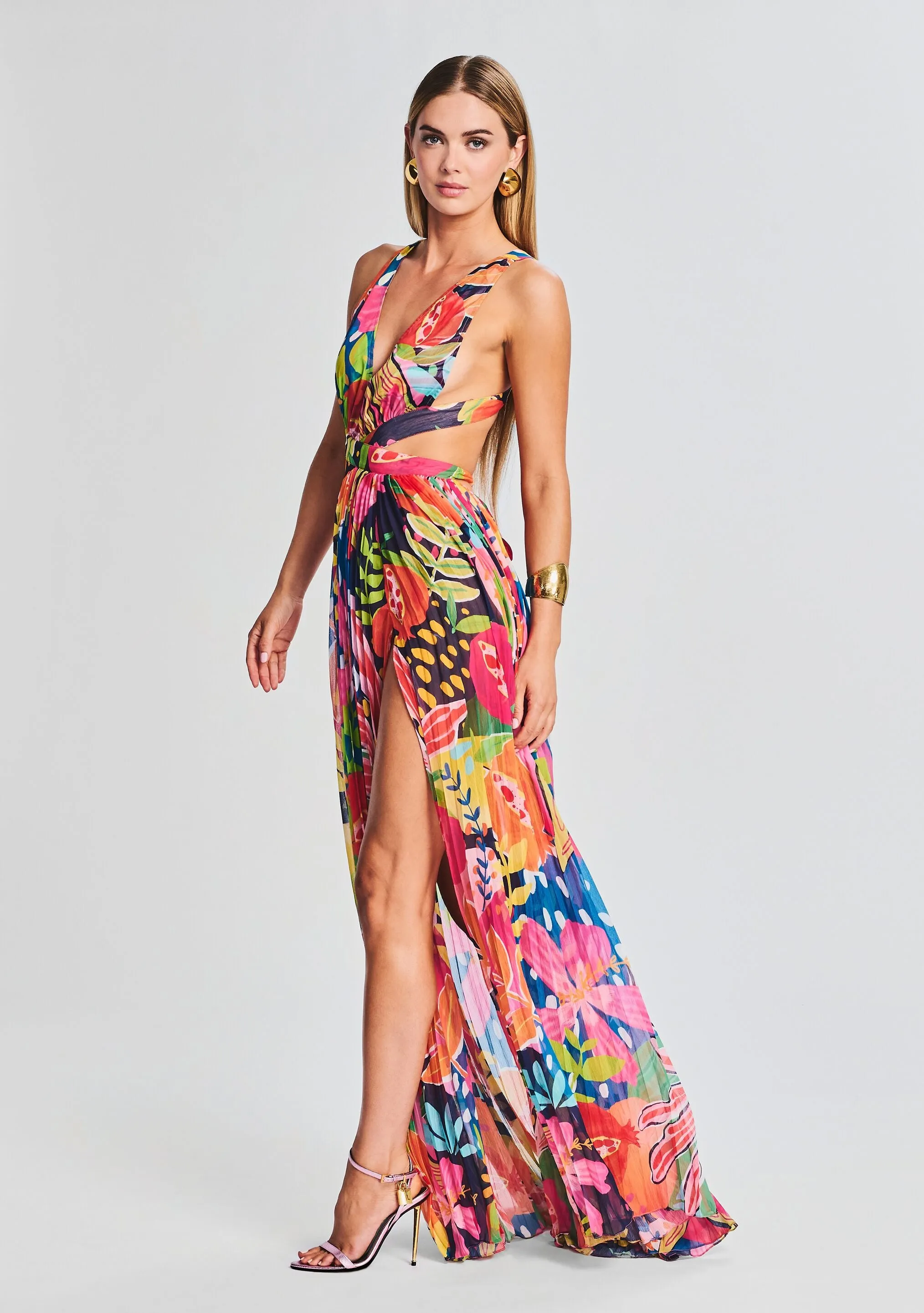 Plum Cut Out Maxi Dress sold by Retrofete product image thumbnail 3