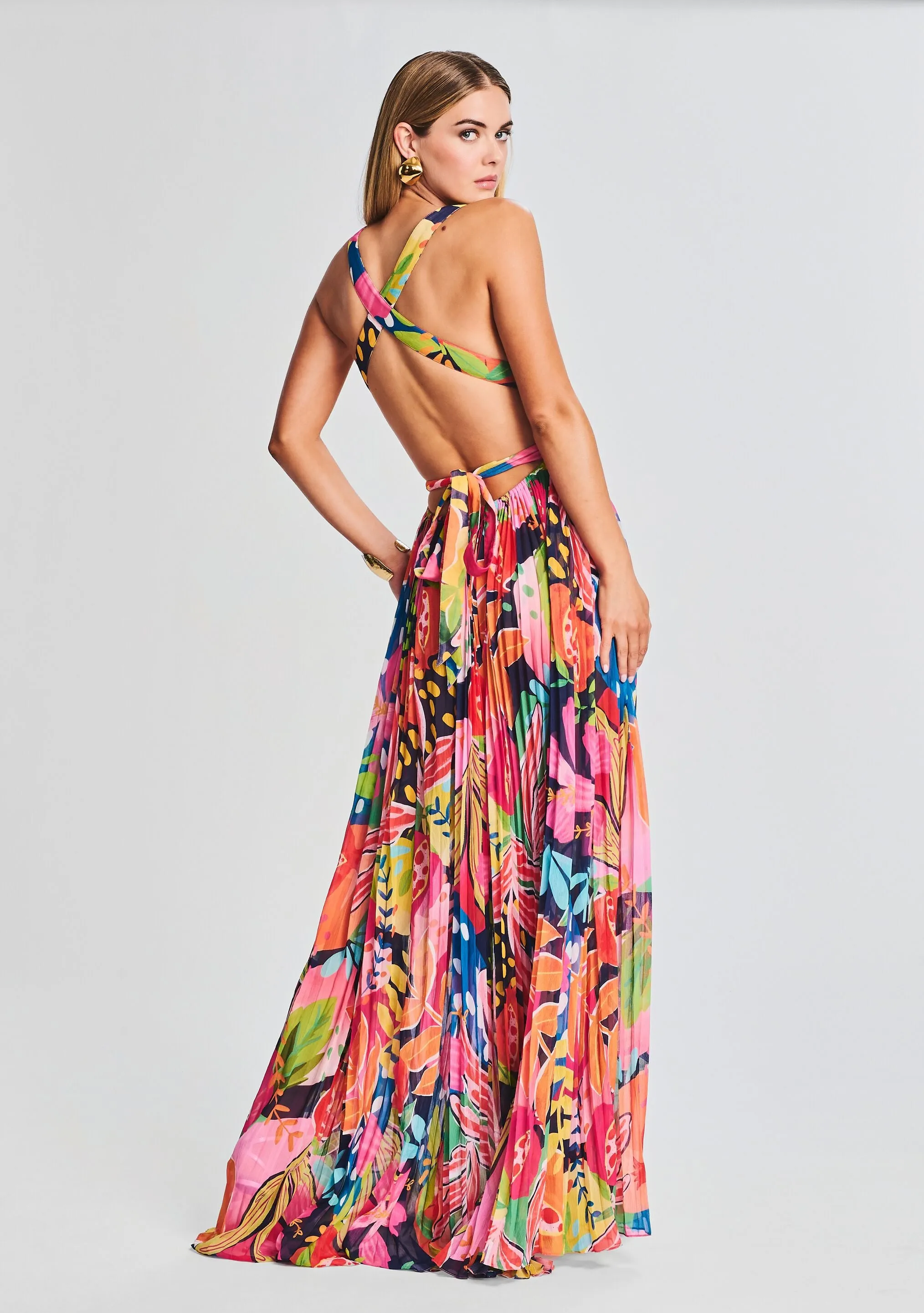 Plum Cut Out Maxi Dress sold by Retrofete product image thumbnail 4