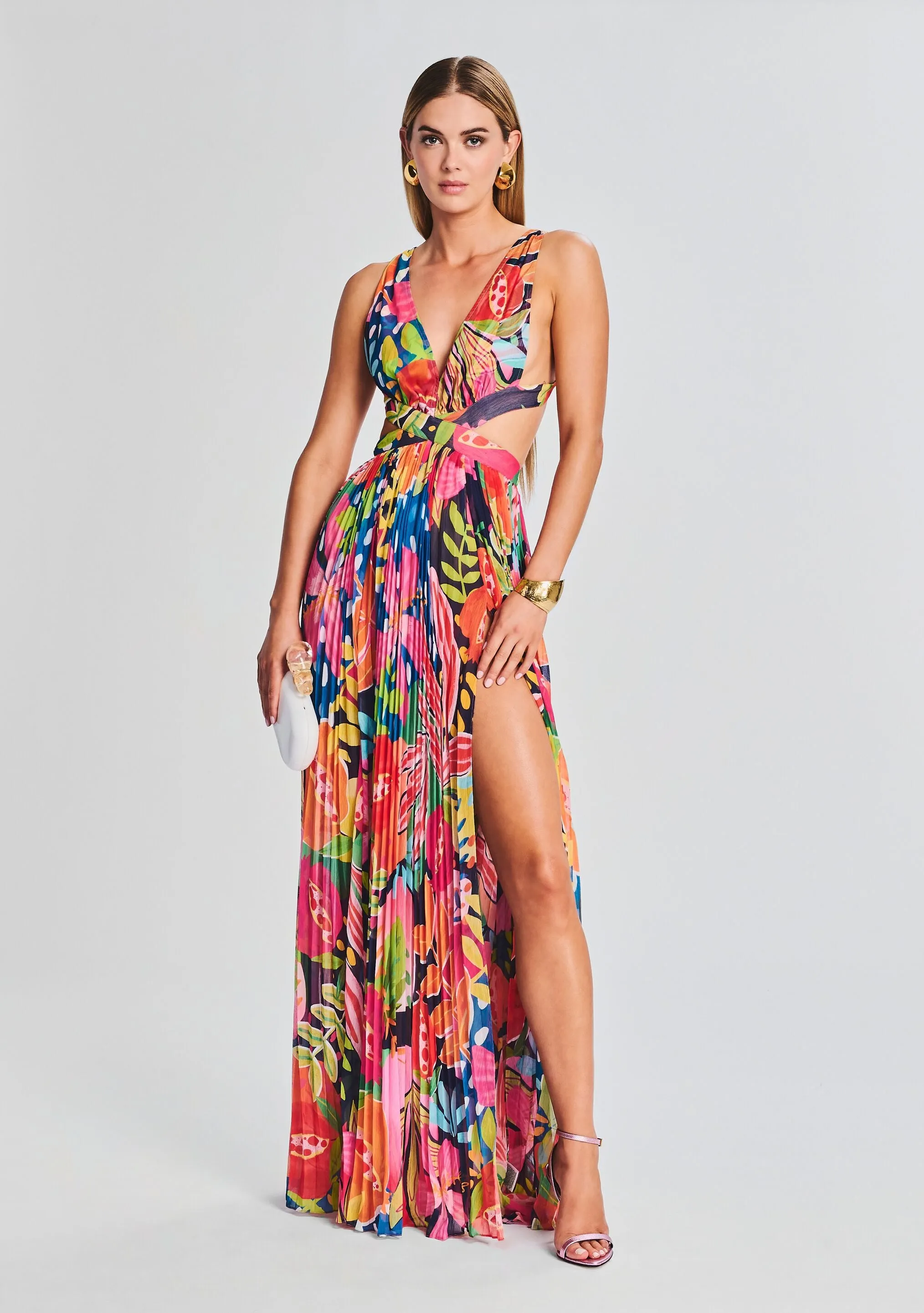 Plum Cut Out Maxi Dress sold by Retrofete