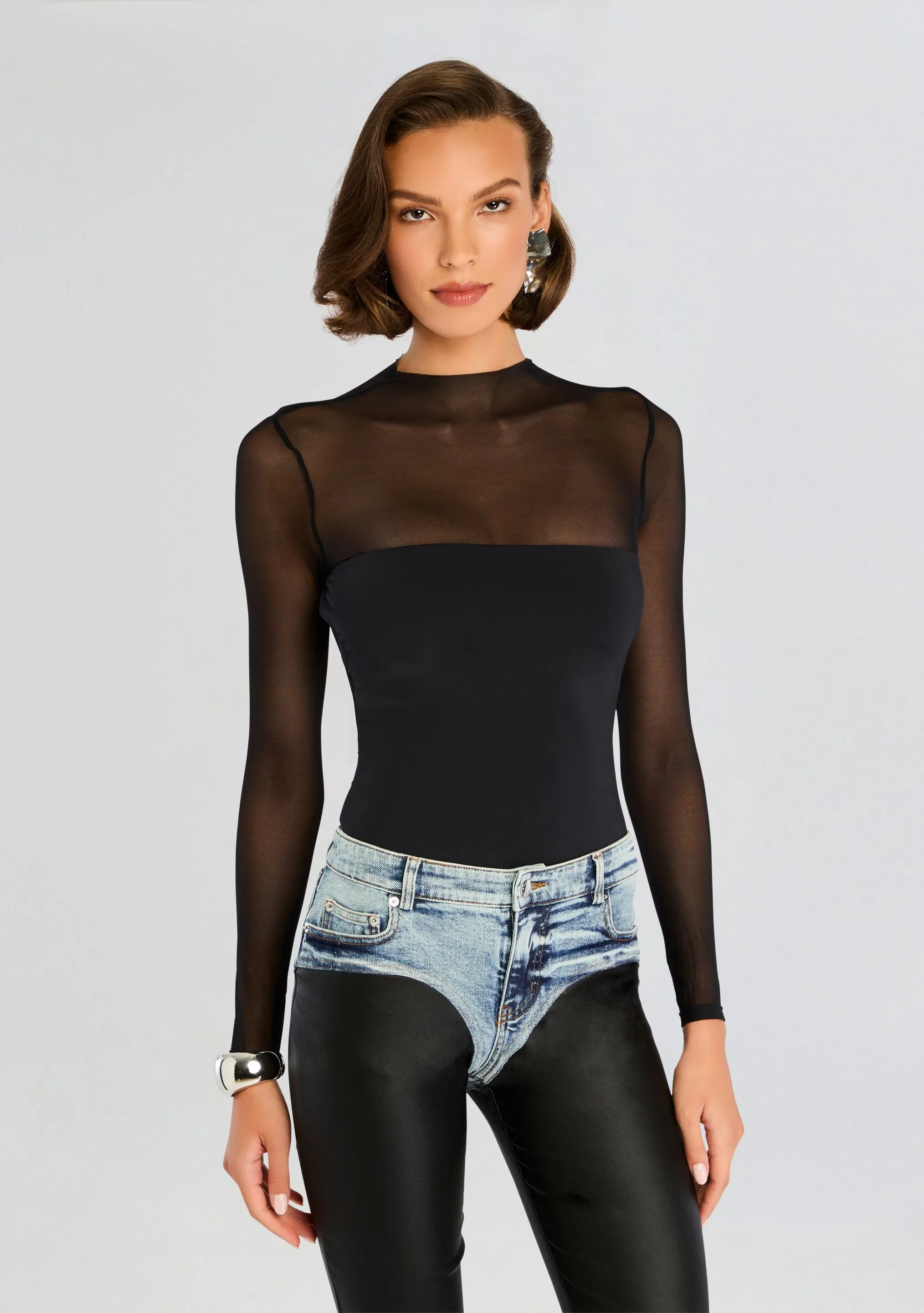 Brandi Mesh Bodysuit sold by Retrofete