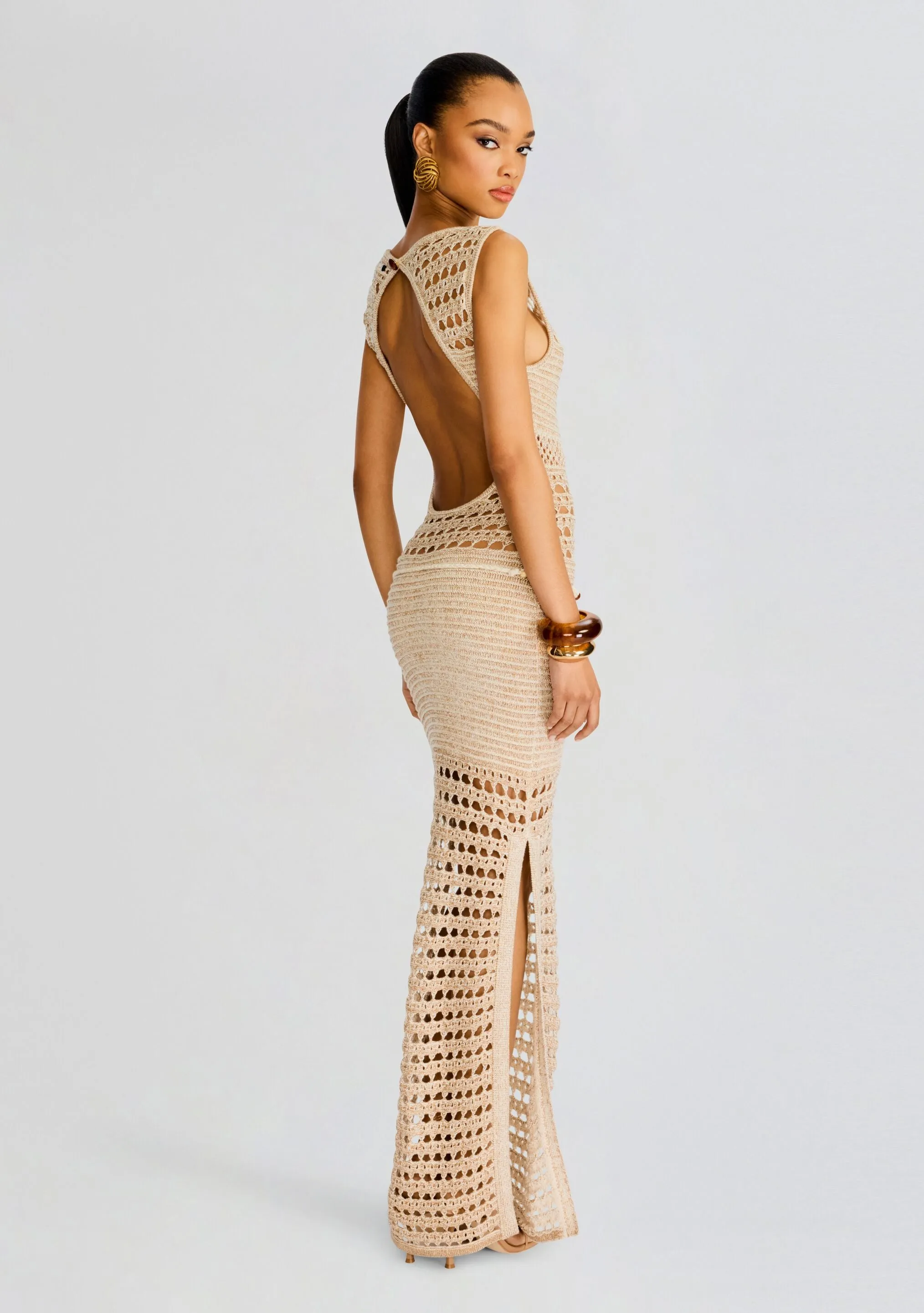 Kylan Knit Crochet Dress sold by Retrofete product image thumbnail 4