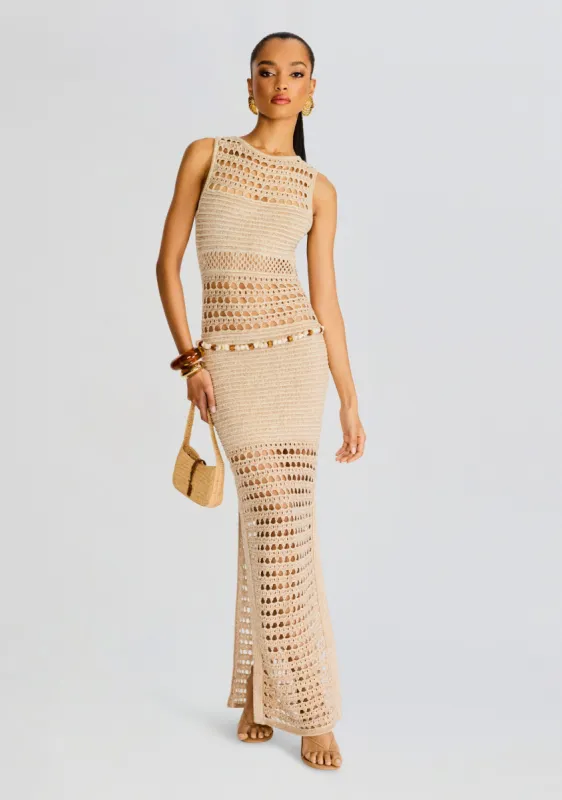 Kylan Knit Crochet Dress sold by Retrofete