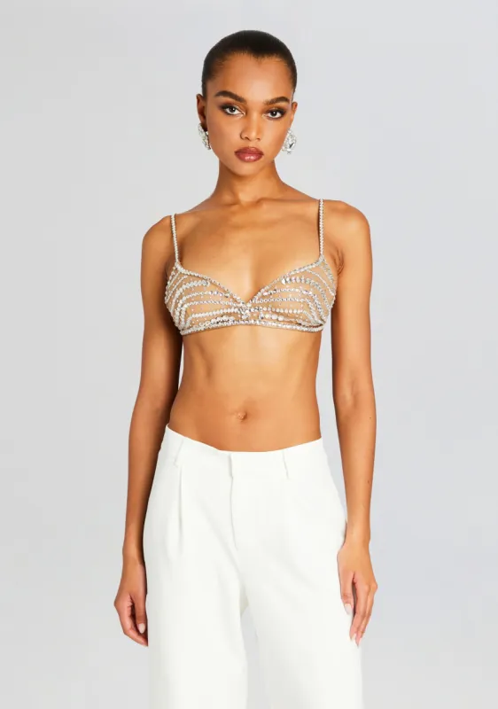 Tansy Embellished Bra sold by Retrofete