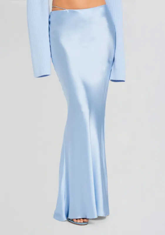 Silvana Silk Maxi Skirt sold by Retrofete