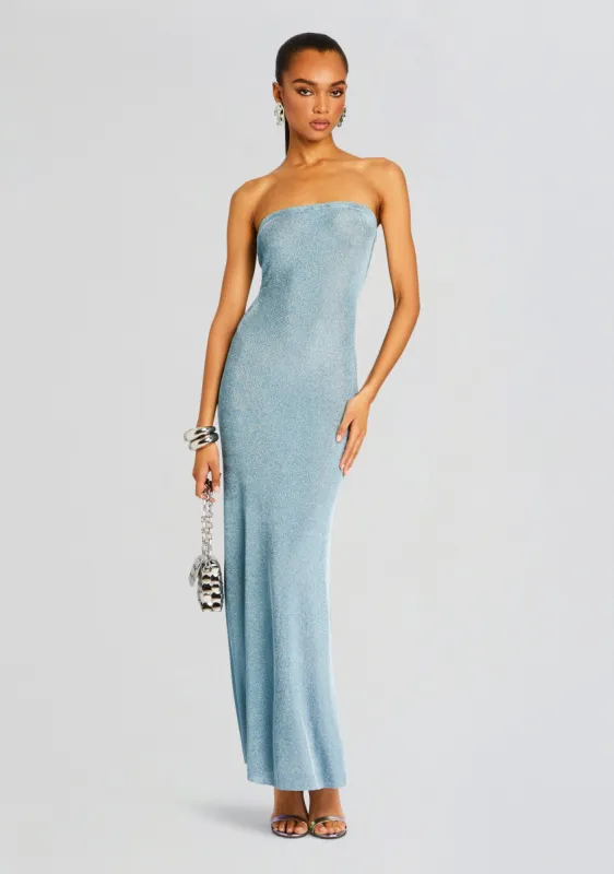 Narissa Metallic Knit Maxi Dress sold by Retrofete