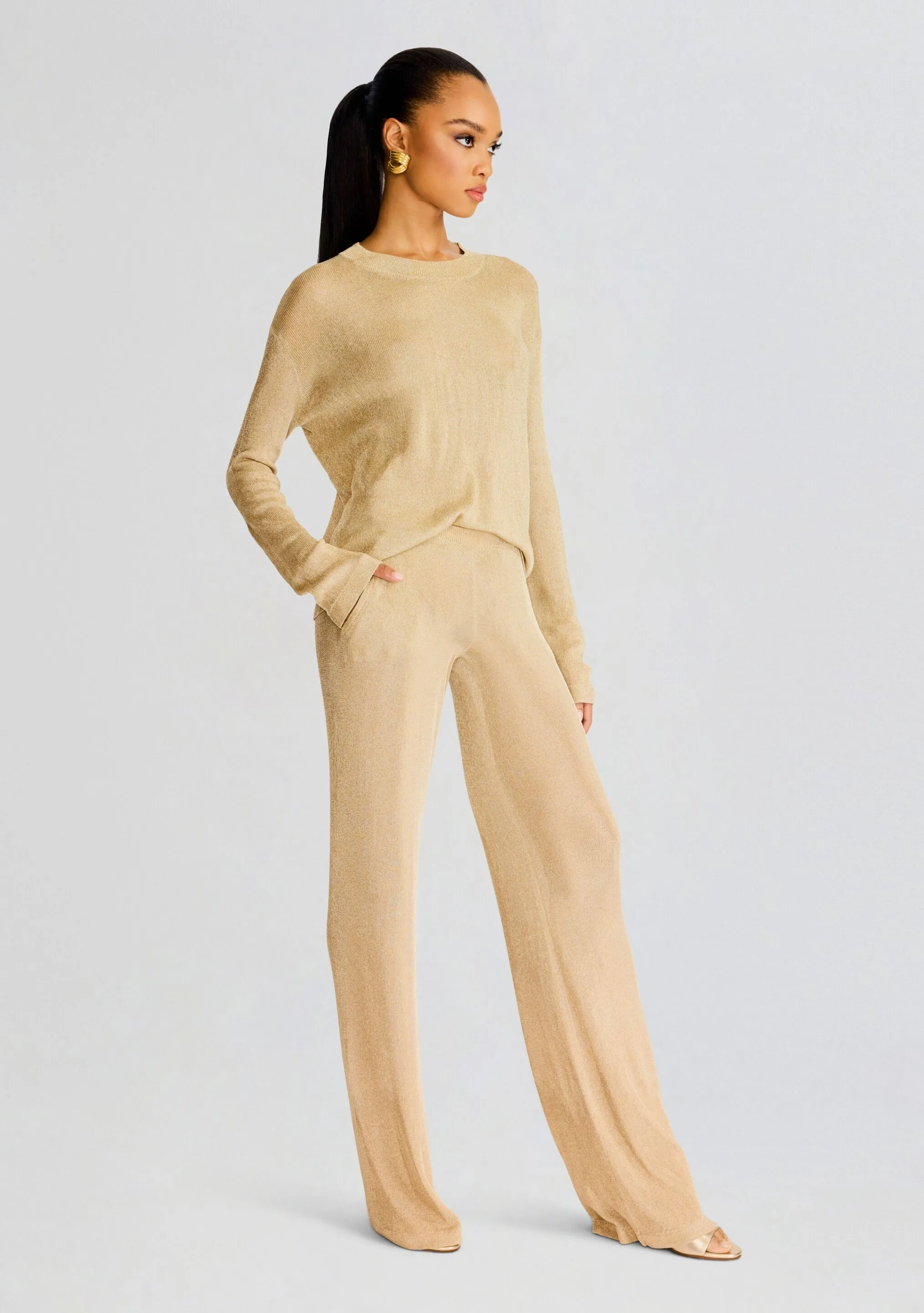 Sheldon Metallic Knit Pant sold by Retrofete product image thumbnail 3
