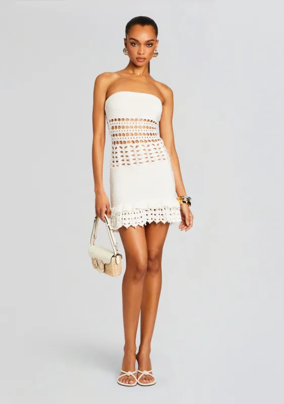 Vali Crochet Pearl Embellished Dress sold by Retrofete
