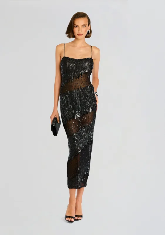 Carmine Embellished Dress sold by Retrofete