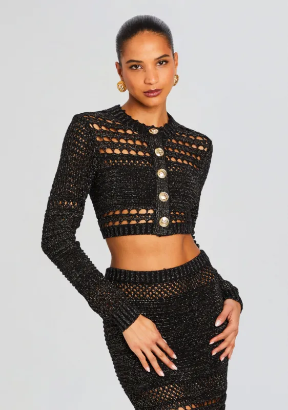 Nico Knit Crochet Cardigan sold by Retrofete