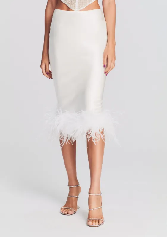 Paula Feather Skirt sold by Retrofete