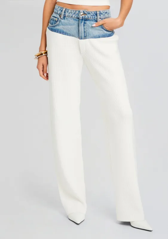 Chani Knit Denim Pant sold by Retrofete
