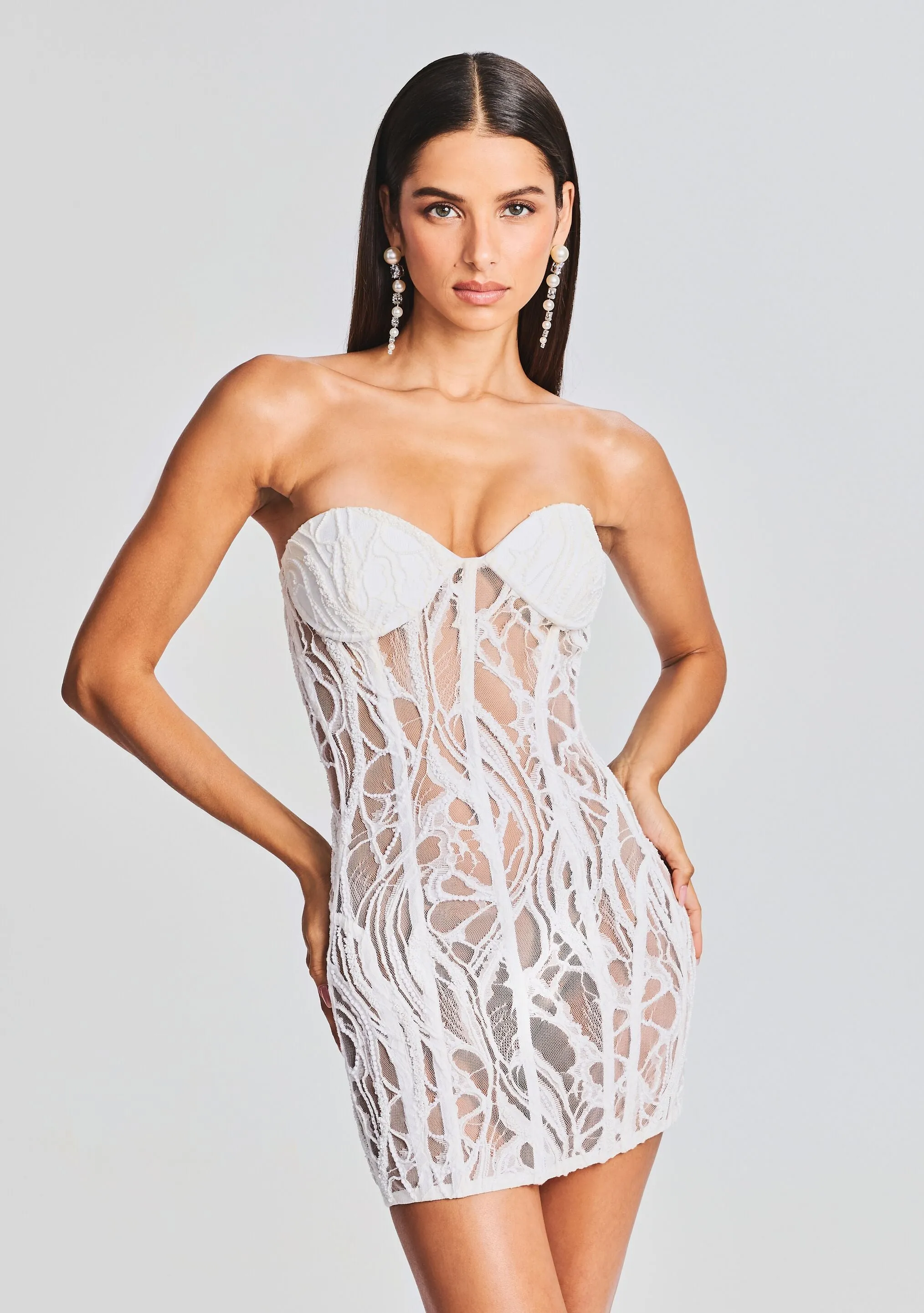 Bryson Embellished Lace Dress sold by Retrofete product image thumbnail 5