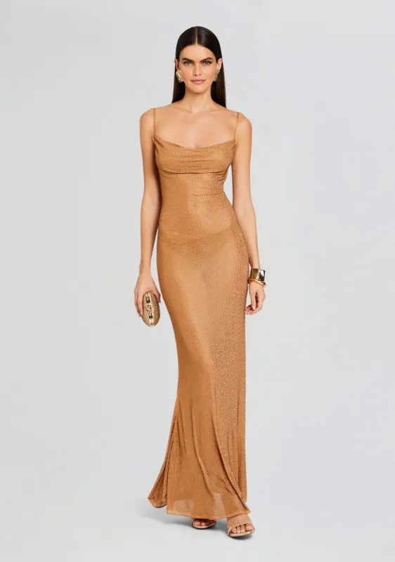 Shilo Embellished Silk Dress sold by Retrofete