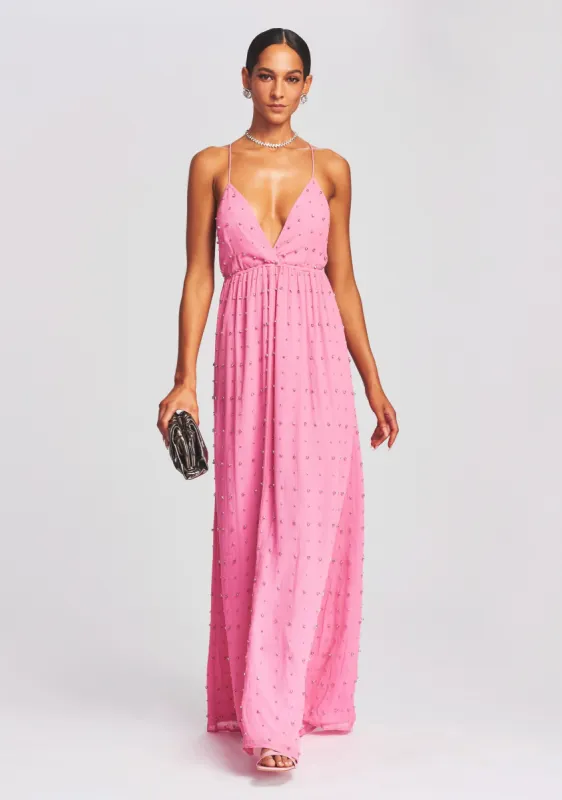 Zadie Embellished Silk Chiffon Dress sold by Retrofete