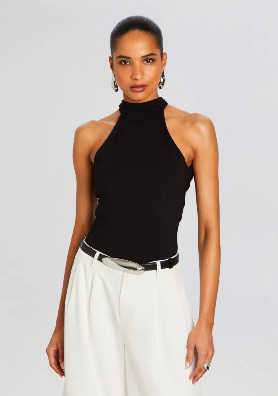 Bamboo High Neck Bodysuit sold by Retrofete