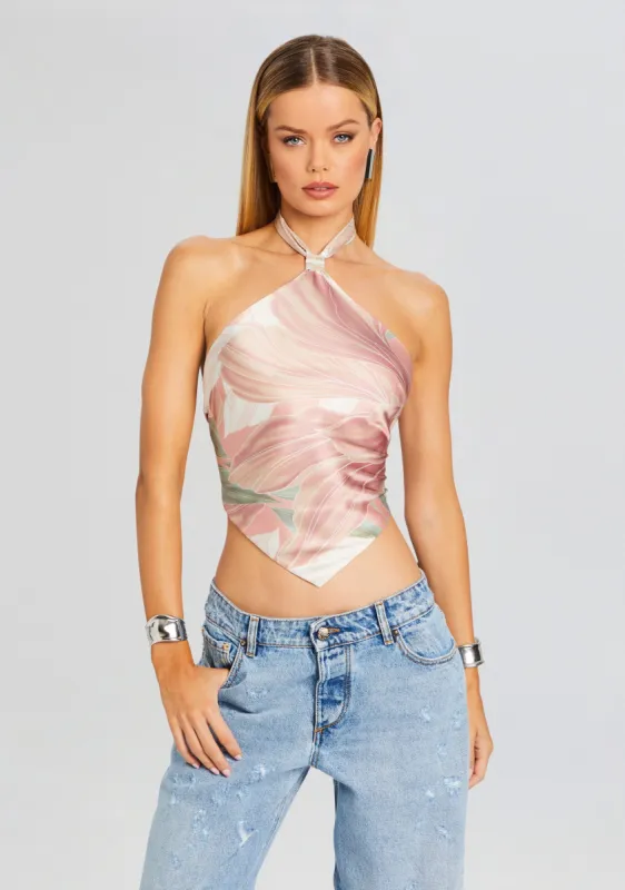 Jamie Silk Top sold by Retrofete