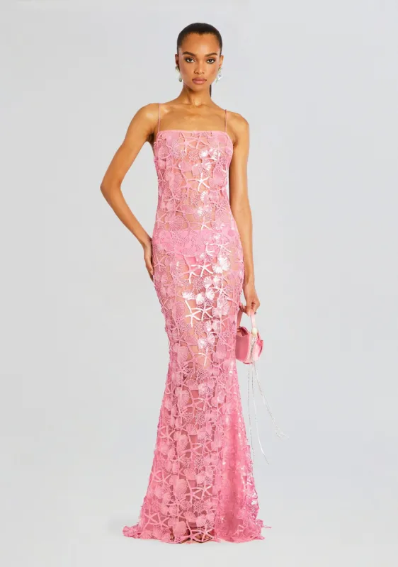 Delaina Sequin Lace Dress sold by Retrofete