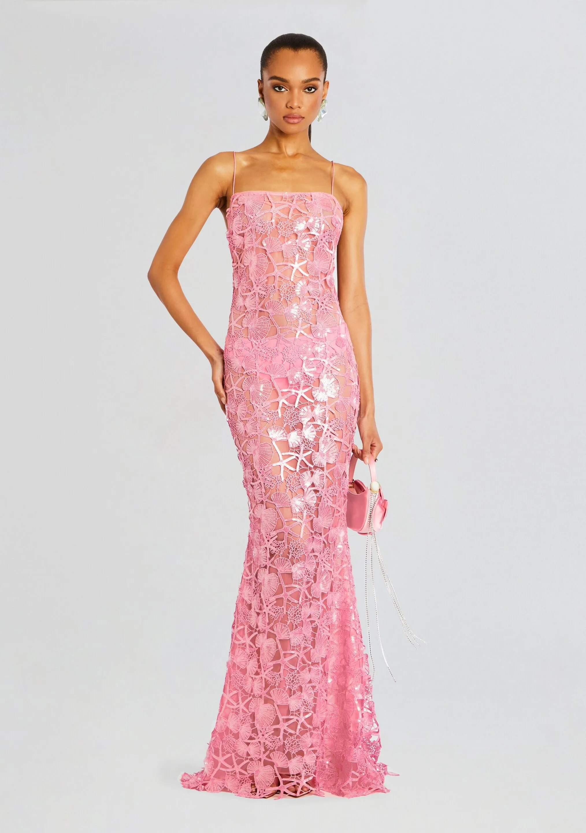 Delaina Sequin Lace Dress sold by Retrofete