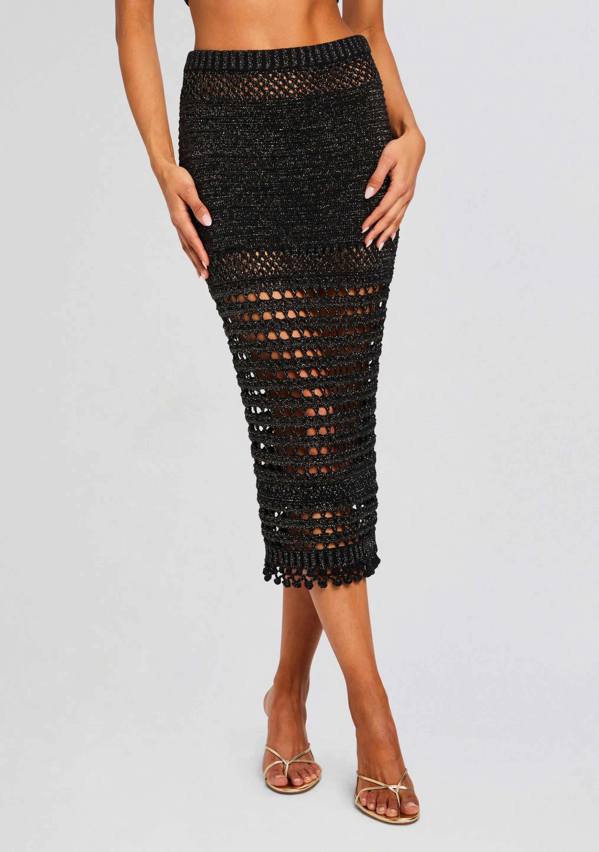 Raya Knit Crochet Skirt sold by Retrofete