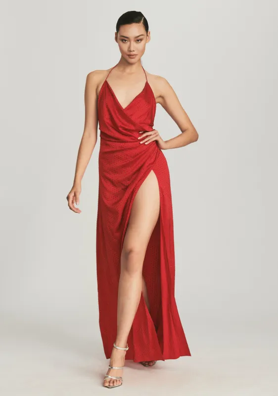 Ceres Embellished Silk Dress sold by Retrofete