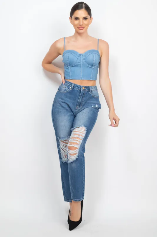 Ashton Denim Top sold by Pink Canary