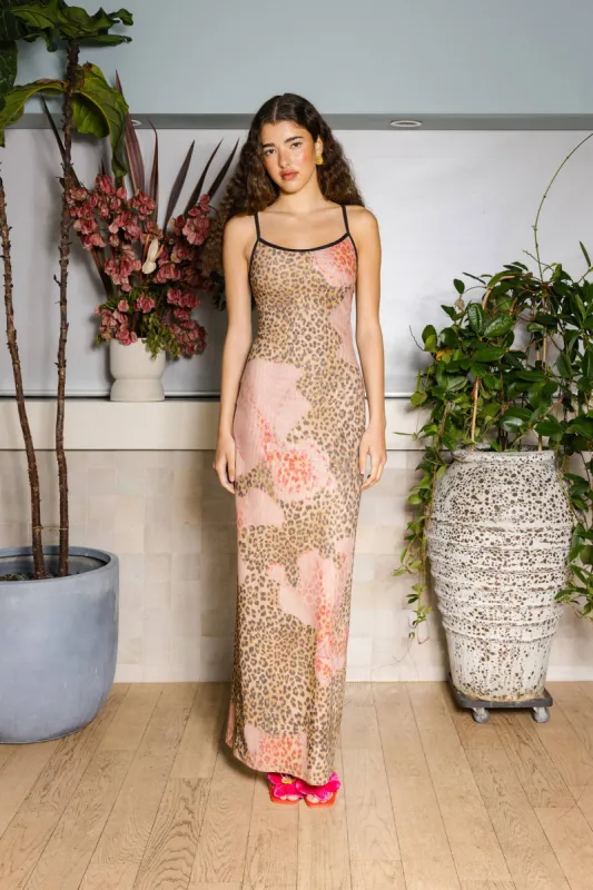 Slip Dress | Mesh Leopard sold by With Harper Lu