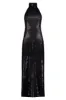 High Neck Halter | Black Sequin sold by With Harper Lu