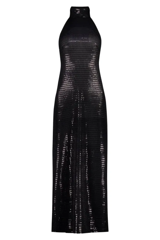 High Neck Halter | Black Sequin sold by With Harper Lu