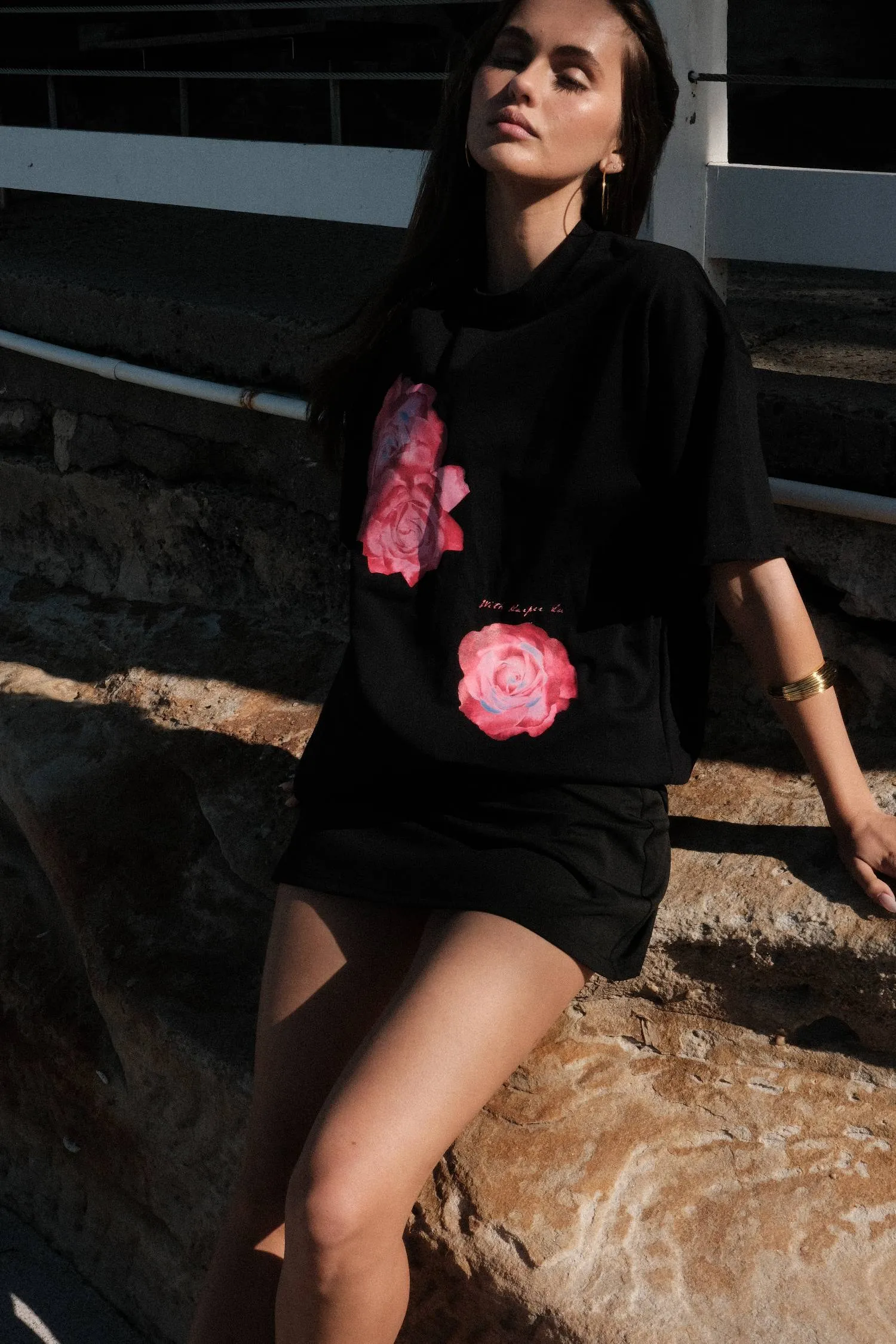 Oversized Tee | Black Rose sold by With Harper Lu product image thumbnail 4