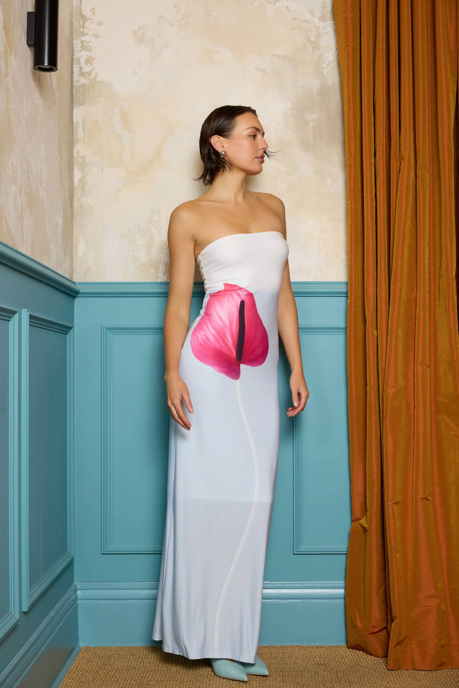 Strapless Slip Dress | Fuchsia Anthurium sold by With Harper Lu product image thumbnail 3