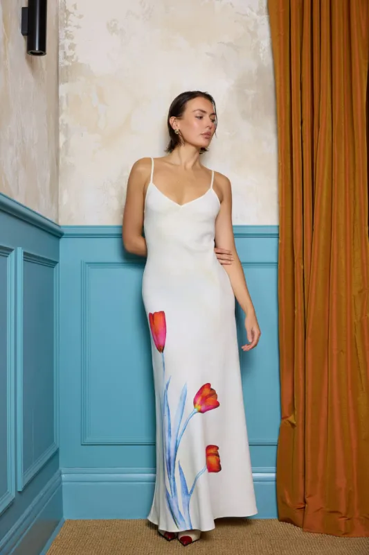 Bias Maxi Slip Dress | Scarlet Tulip sold by With Harper Lu
