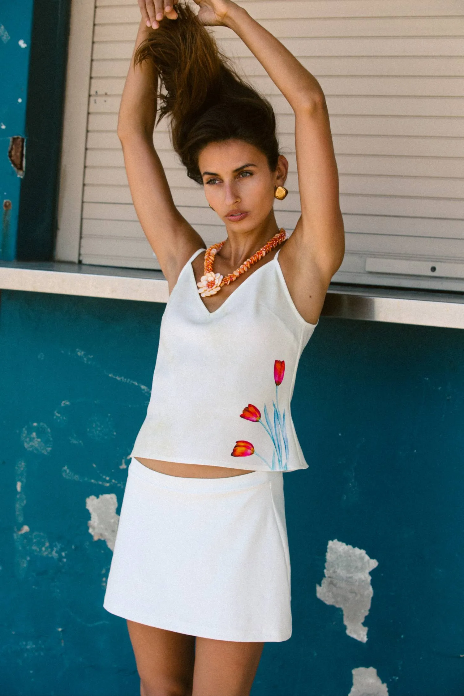 Mini Skirt | White sold by With Harper Lu product image thumbnail 4