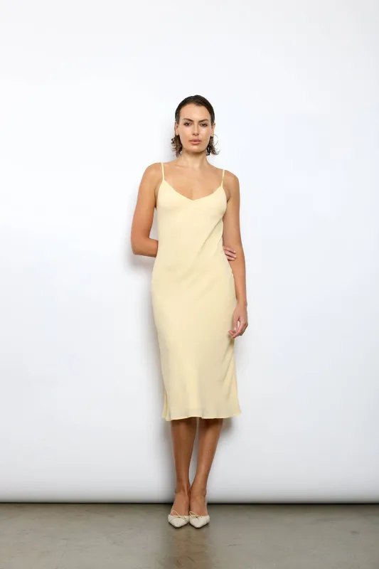 Georgette Midi Dress | Lemon sold by With Harper Lu