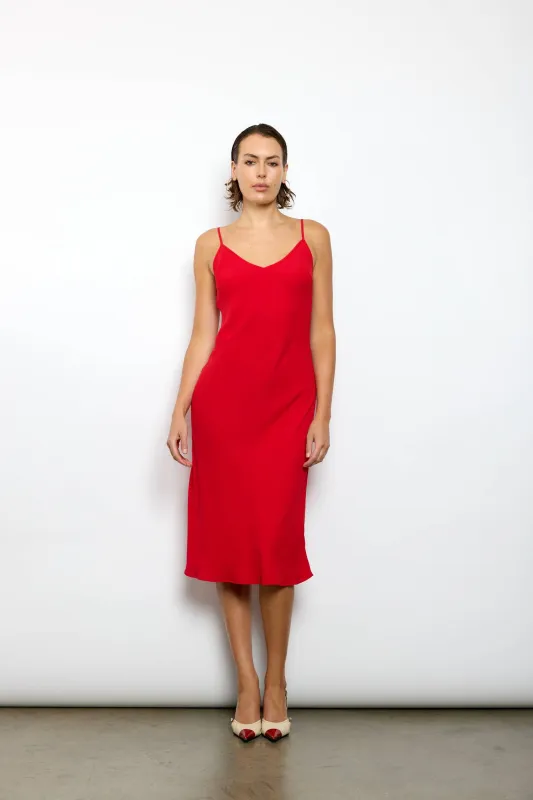 Georgette Midi Dress | Cherry Red sold by With Harper Lu