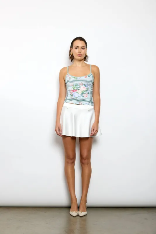 Bias Mini Skirt | Ivory Satin sold by With Harper Lu