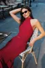 Textured Halter Top | Deep Red sold by With Harper Lu