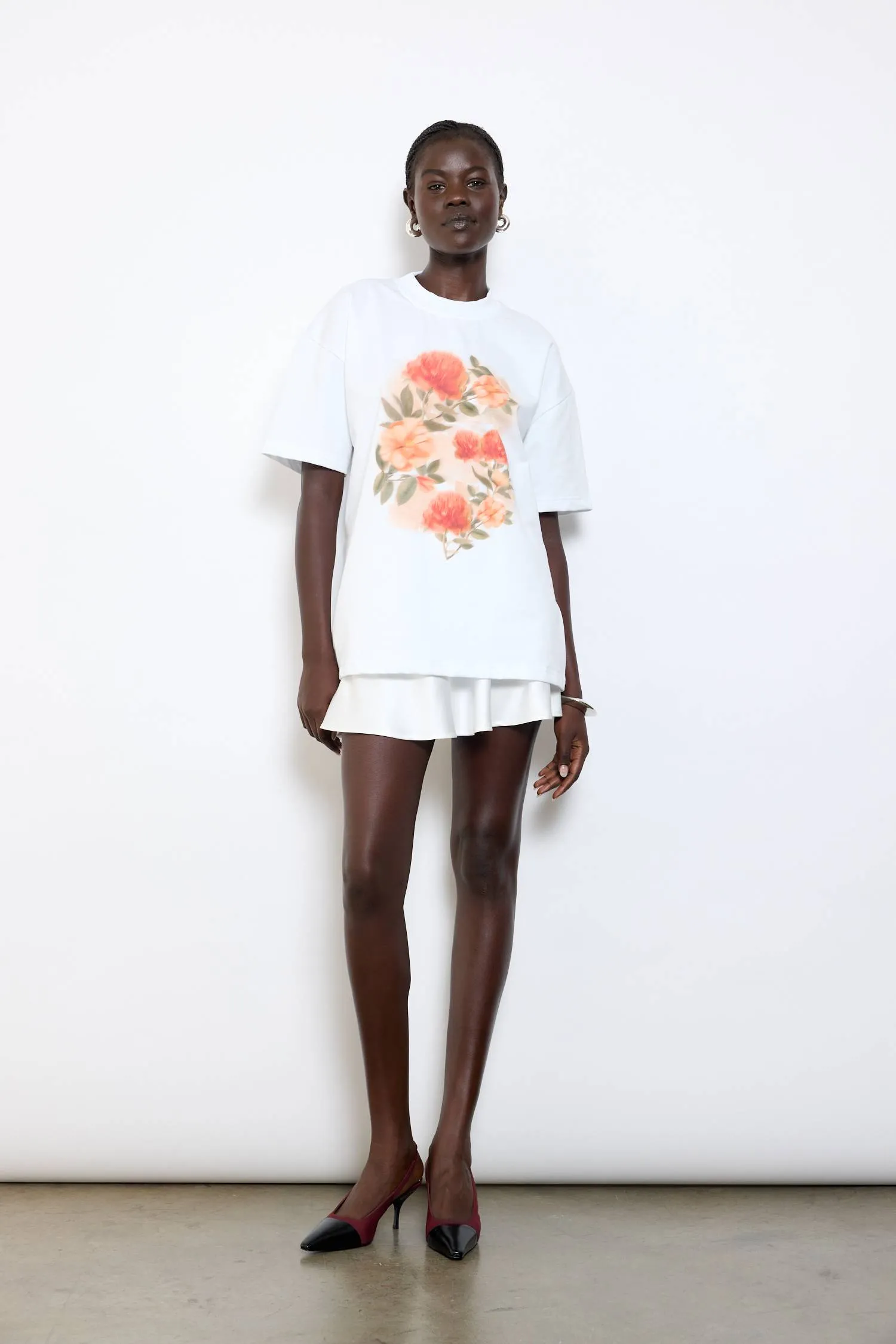 Oversized Tee | Peach Floral sold by With Harper Lu product image thumbnail 2