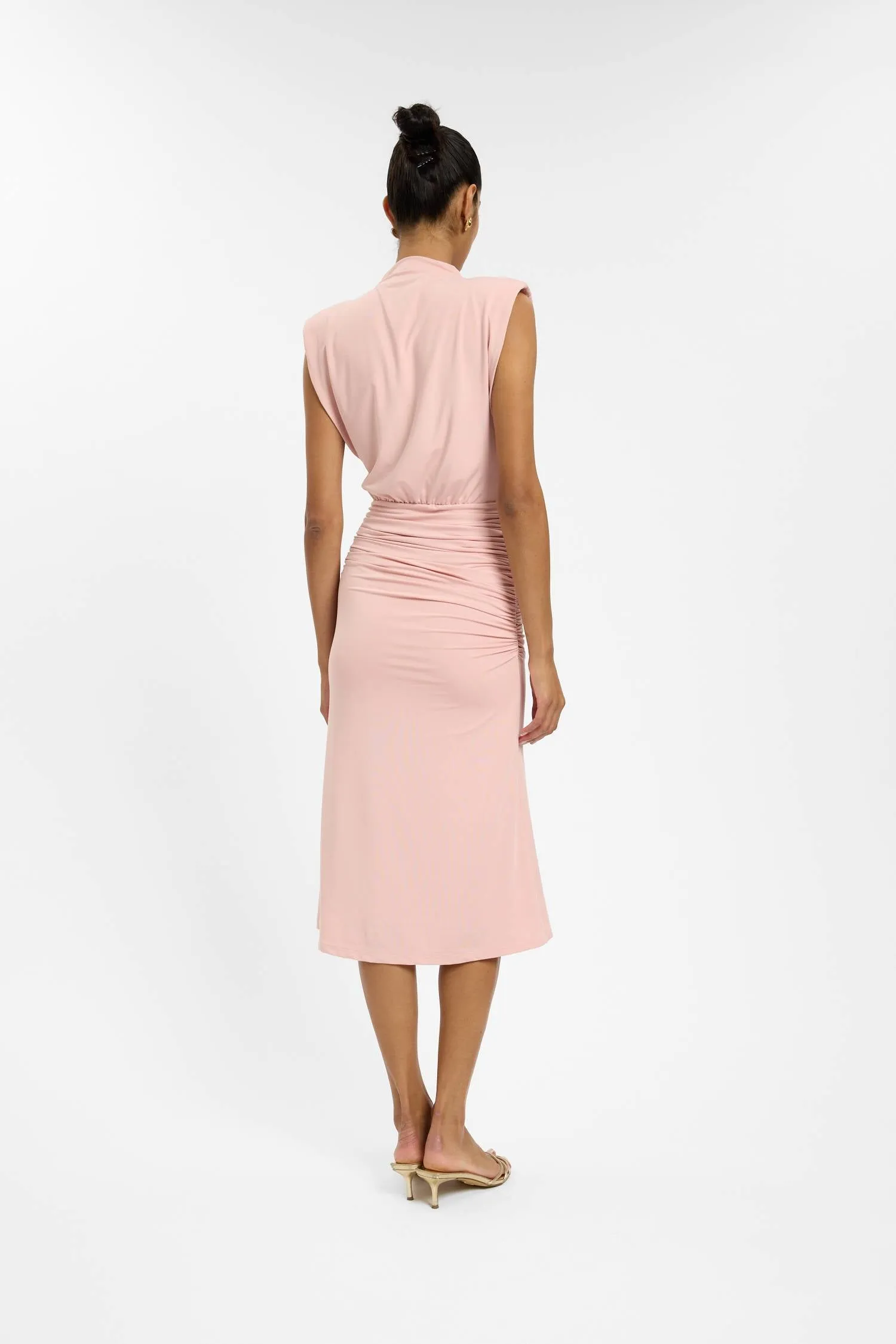 Structured Shoulder Midi Dress | Musk sold by With Harper Lu product image thumbnail 2
