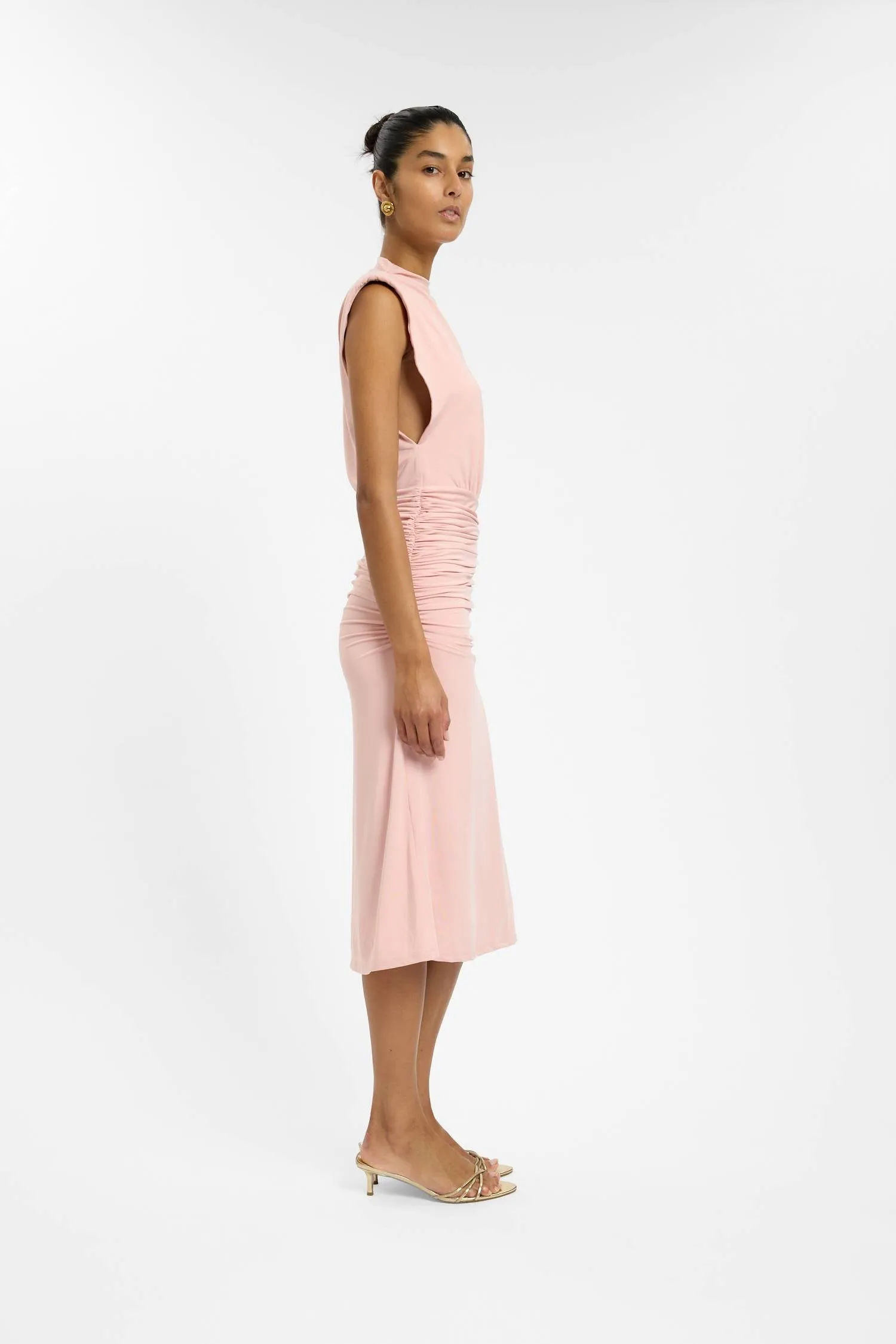 Structured Shoulder Midi Dress | Musk sold by With Harper Lu product image thumbnail 5