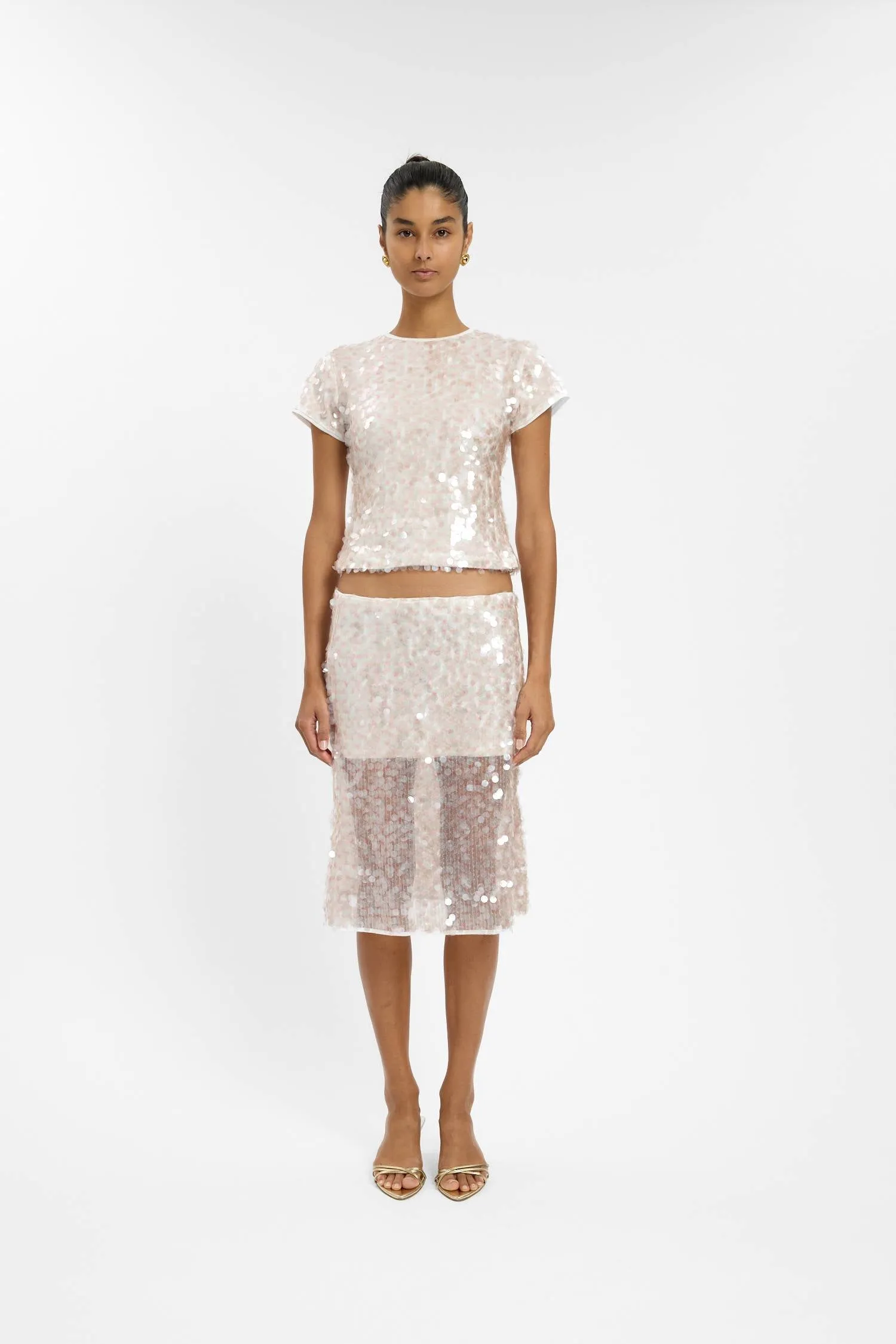 Fitted Tee | Pink Sequin sold by With Harper Lu product image thumbnail 2