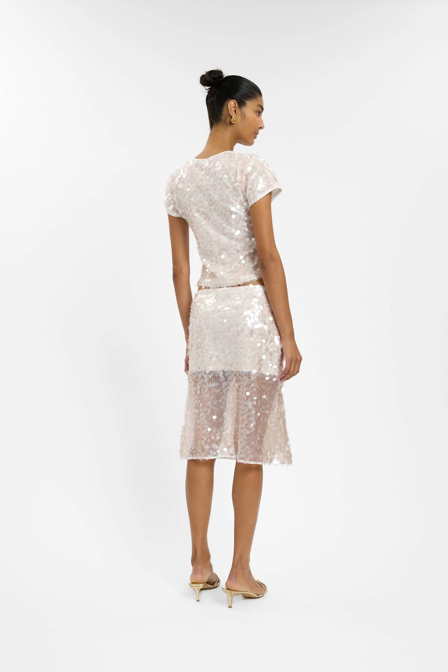 Fitted Tee | Pink Sequin sold by With Harper Lu product image thumbnail 3
